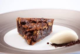 Chocolate Walnut Tart with Ice cream